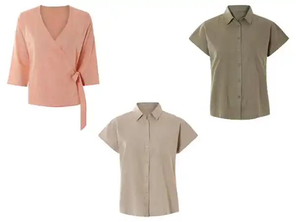 Bild 1 von esmara® Damen Leinenbluse, leger geschnitten