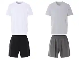 LIVERGY® Herren Pyjama, mit bequemem Gummizugbund