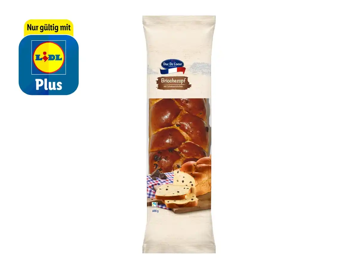 Bild 1 von Duc de Coeur Briochezopf mit Schokostückchen,  600 g