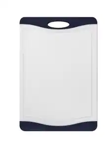 Tarrington House Schneidebrett, Polypropylene/thermoplastischem Kunststoff, 36.8 x 25.4 x 1.4 cm, rutschfeste Kanten, weiß/blau