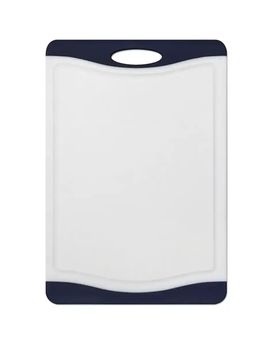 Bild 1 von Tarrington House Schneidebrett, Polypropylene/thermoplastischem Kunststoff, 36.8 x 25.4 x 1.4 cm, rutschfeste Kanten, weiß/blau