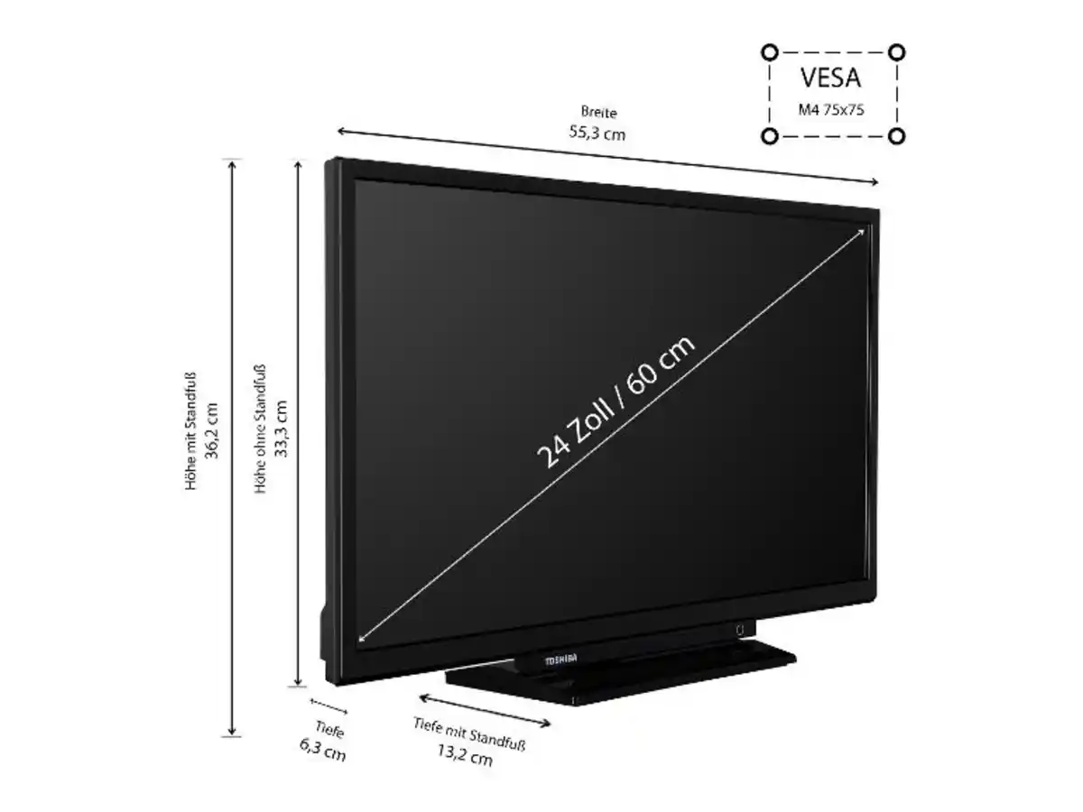 Bild 2 von TOSHIBA »24WV3463DAZ« Fernseher 24 Zoll Smart TV - VIDAA TV, HD-Ready, HDR, Triple-Tuner