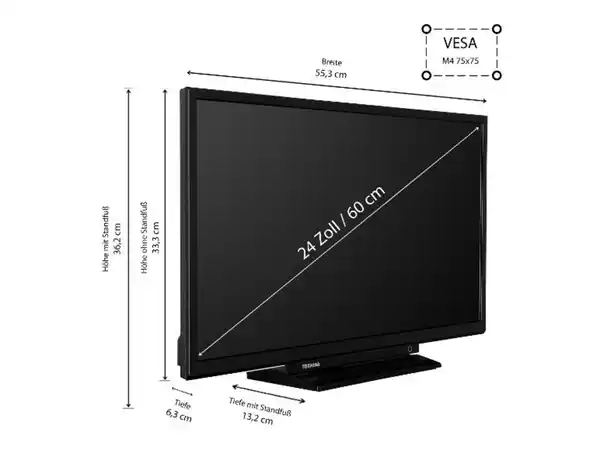 Bild 2 von TOSHIBA »24WV3463DAZ« Fernseher 24 Zoll Smart TV - VIDAA TV, HD-Ready, HDR, Triple-Tuner