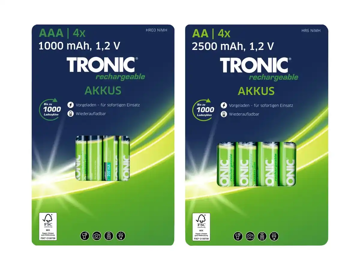 Bild 1 von TRONIC® 4 Akkus,  4 Stu