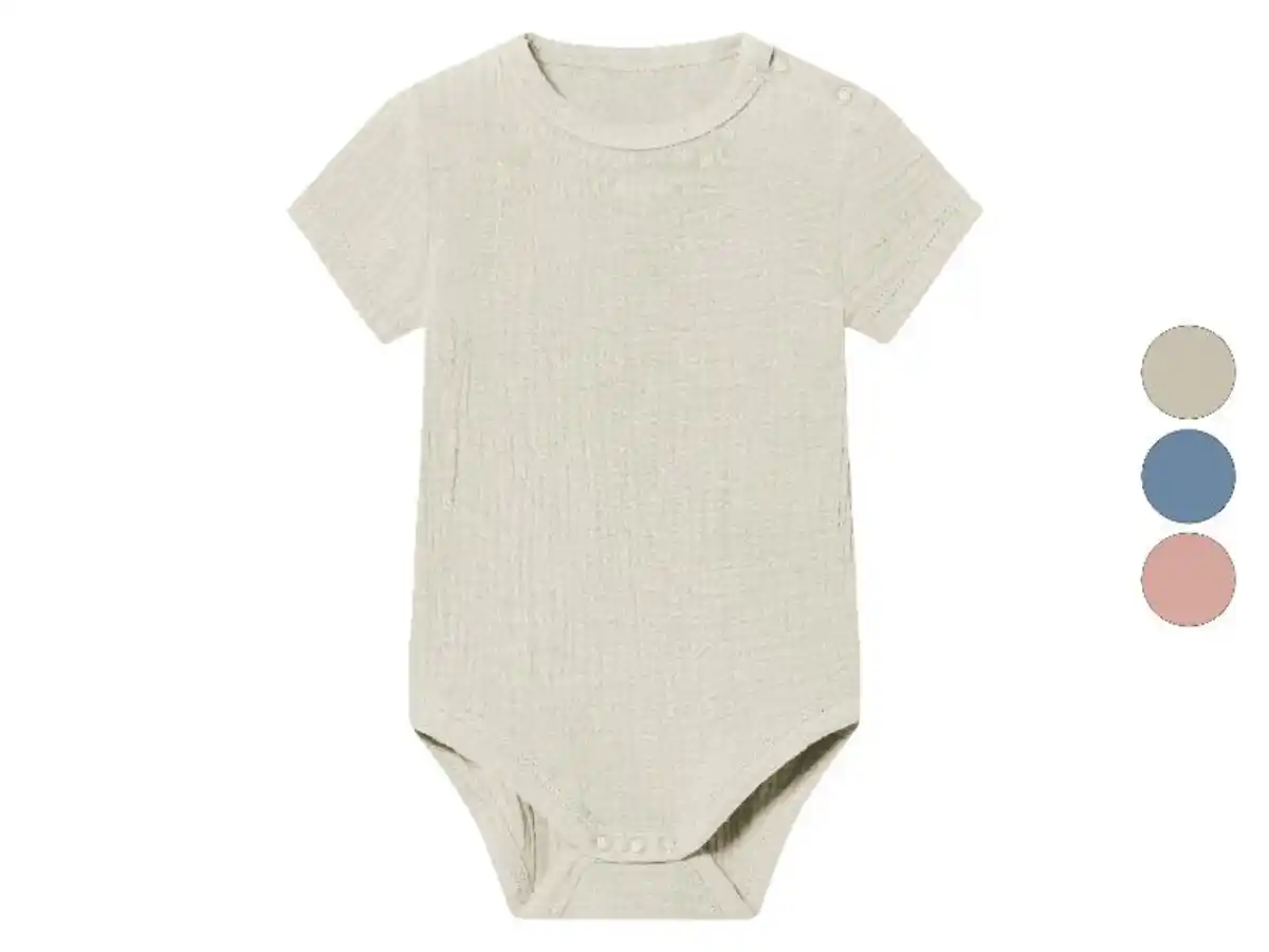 Bild 1 von lupilu® Baby Musselin-Body, mit Schulter- und Schrittknöpfung