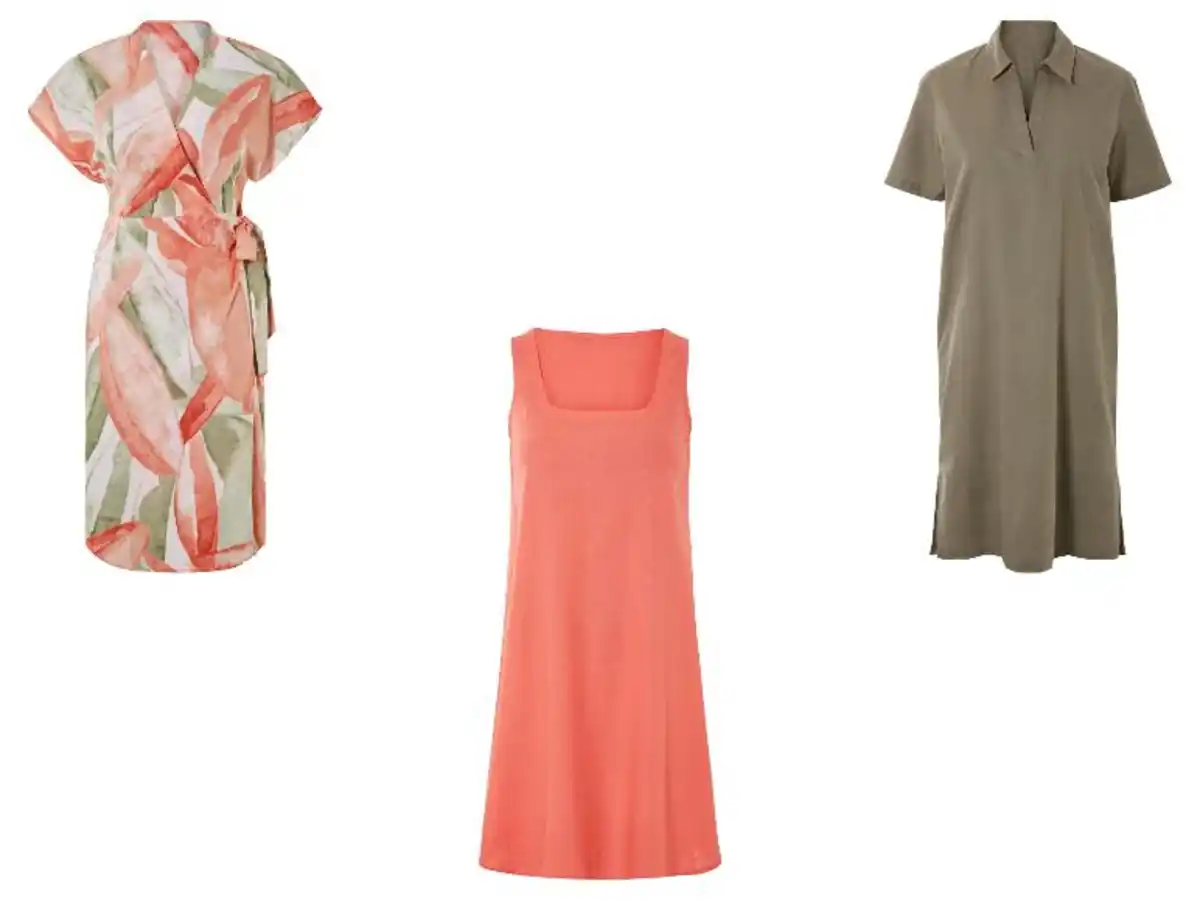 Bild 1 von esmara® Damen Leinenkleid / Leinen-Wickelkleid, leger geschnitten