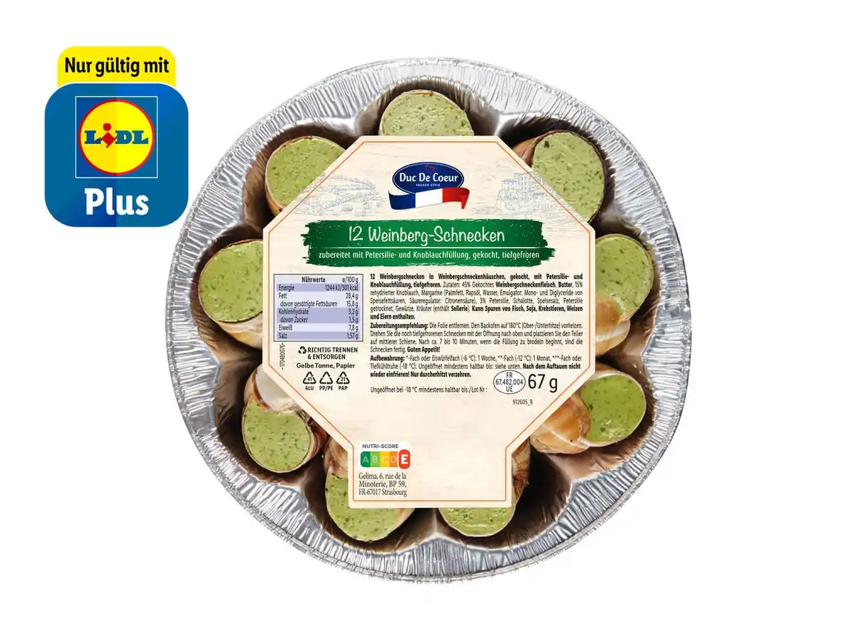 Bild 1 von Duc de Coeur Weinberg-Schnecken,  67 g