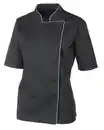 Bild 1 von METRO PROFESSIONAL Kochjacke, Polyester / Baumwolle, mit kurzen Ärmeln, für Damen, Größe L, schwarz