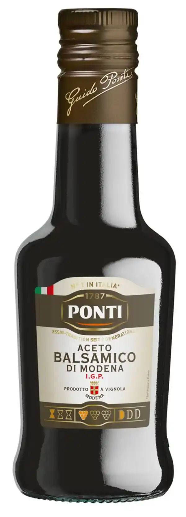 Bild 1 von PONTI Aceto Balsamico di Modena o. Condimento Bianco, 250-ml-Fl.