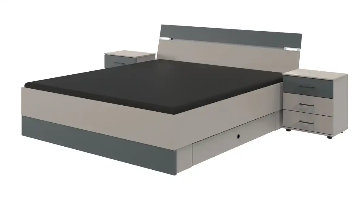 Bild 1 von Bettanlage 180 x 200 cm grau - graphit - Stauraum - XANTEN