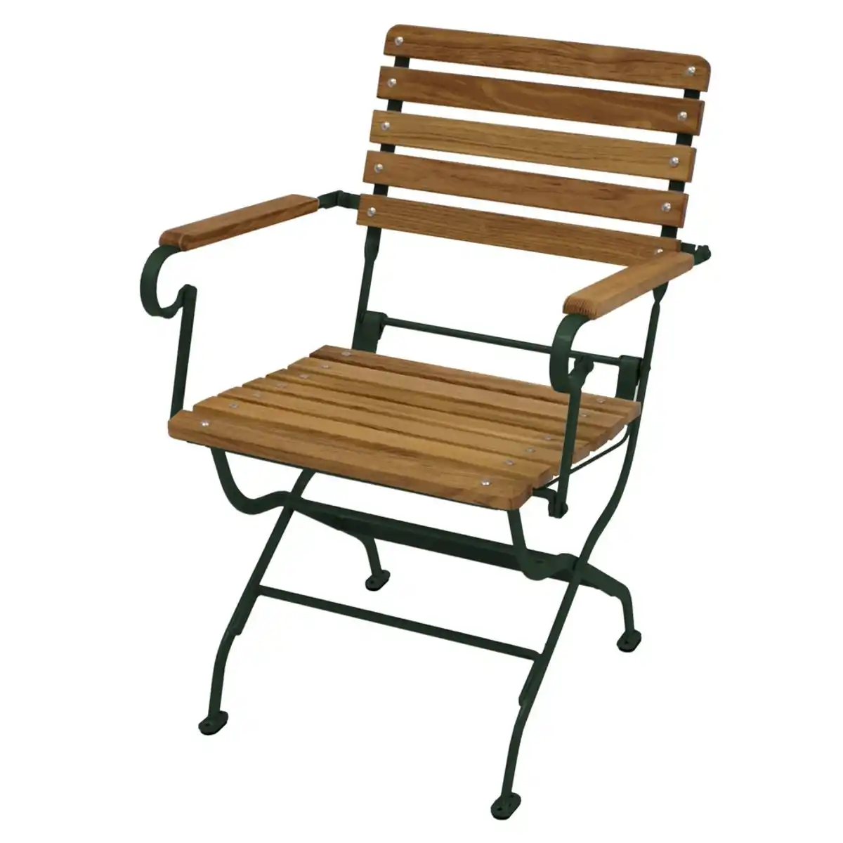 Bild 1 von Klappsessel Flachstahl Dunkelgrün und Robinie