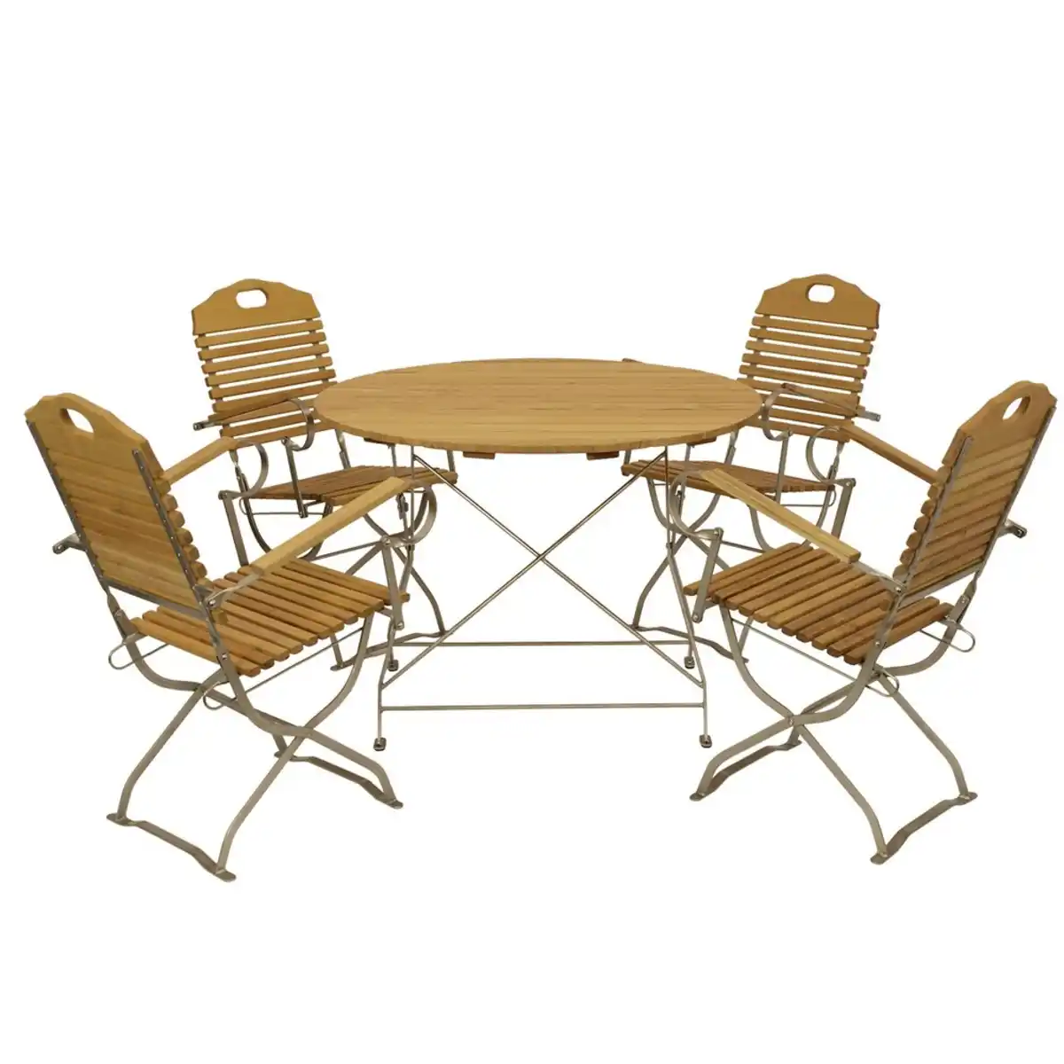 Bild 1 von Kurgarten-Garnitur 5-teilig Flachstahl verzinkt Robinie