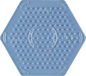 Hama Bügelperlen midi5+ Stiftplatte Sechseck klein, transparent, 1 Stk