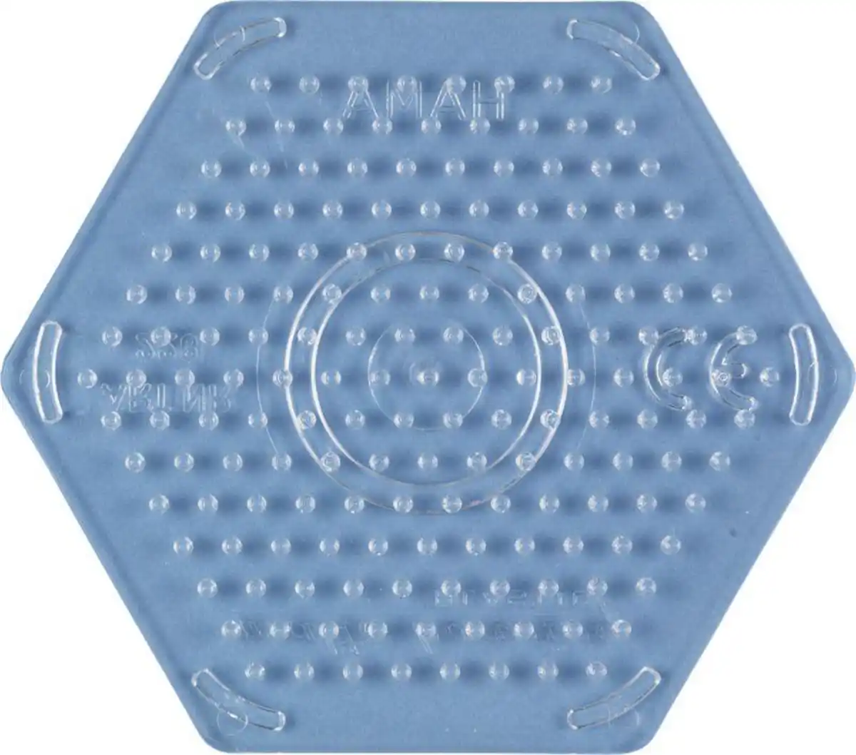 Bild 1 von Hama Bügelperlen midi5+ Stiftplatte Sechseck klein, transparent, 1 Stk