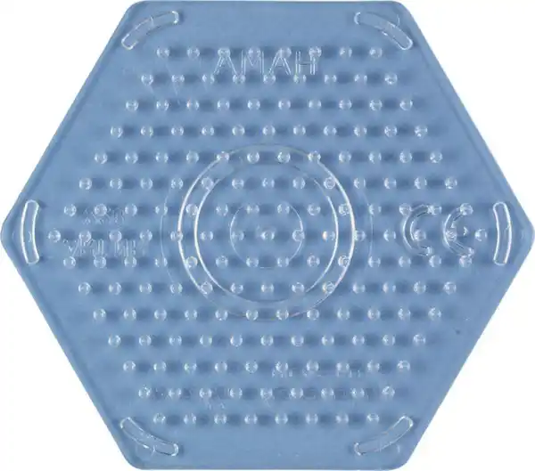 Bild 1 von Hama Bügelperlen midi5+ Stiftplatte Sechseck klein, transparent, 1 Stk