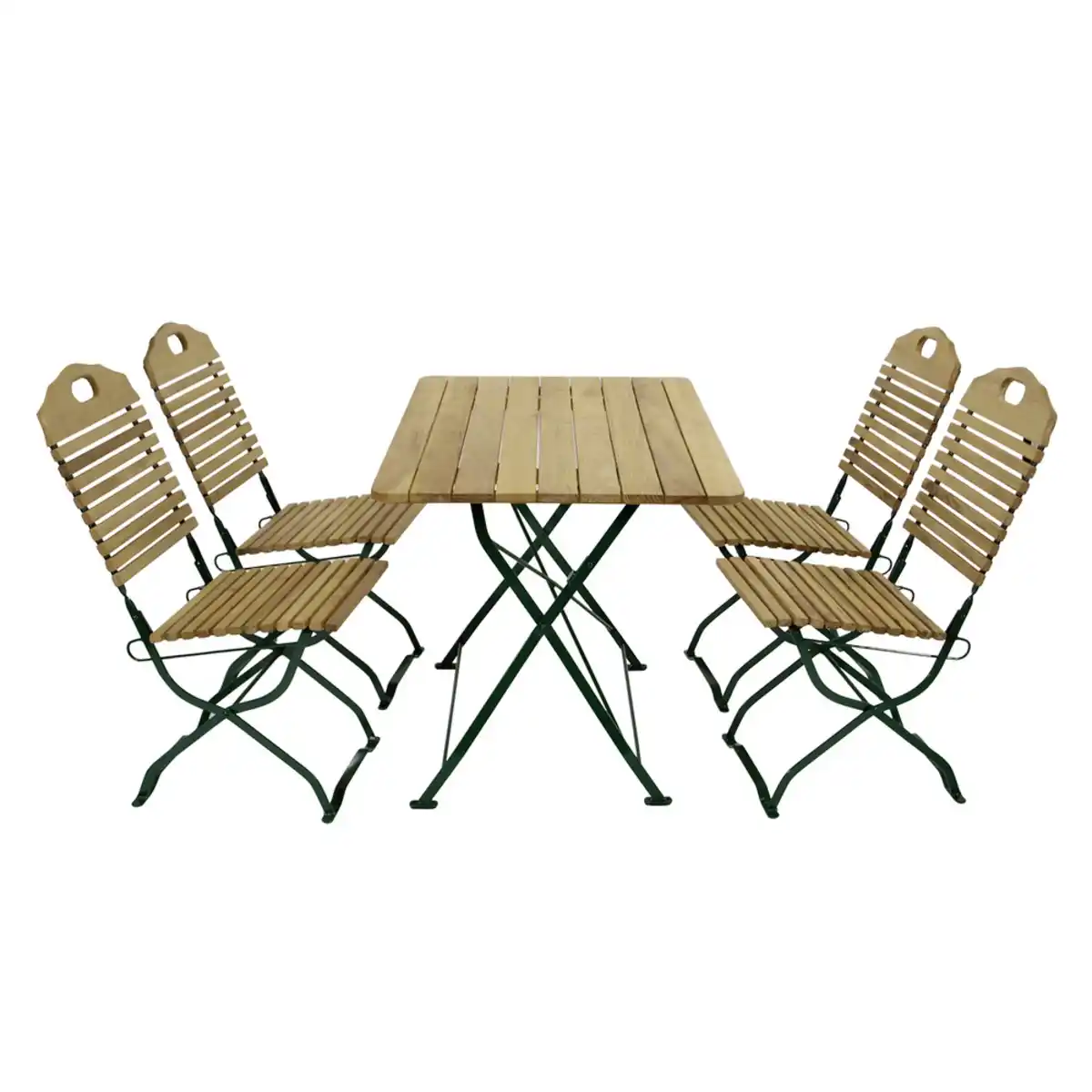 Bild 1 von Kurgarten-Garnitur 5-teilig Flachstahl Grün + Robinie