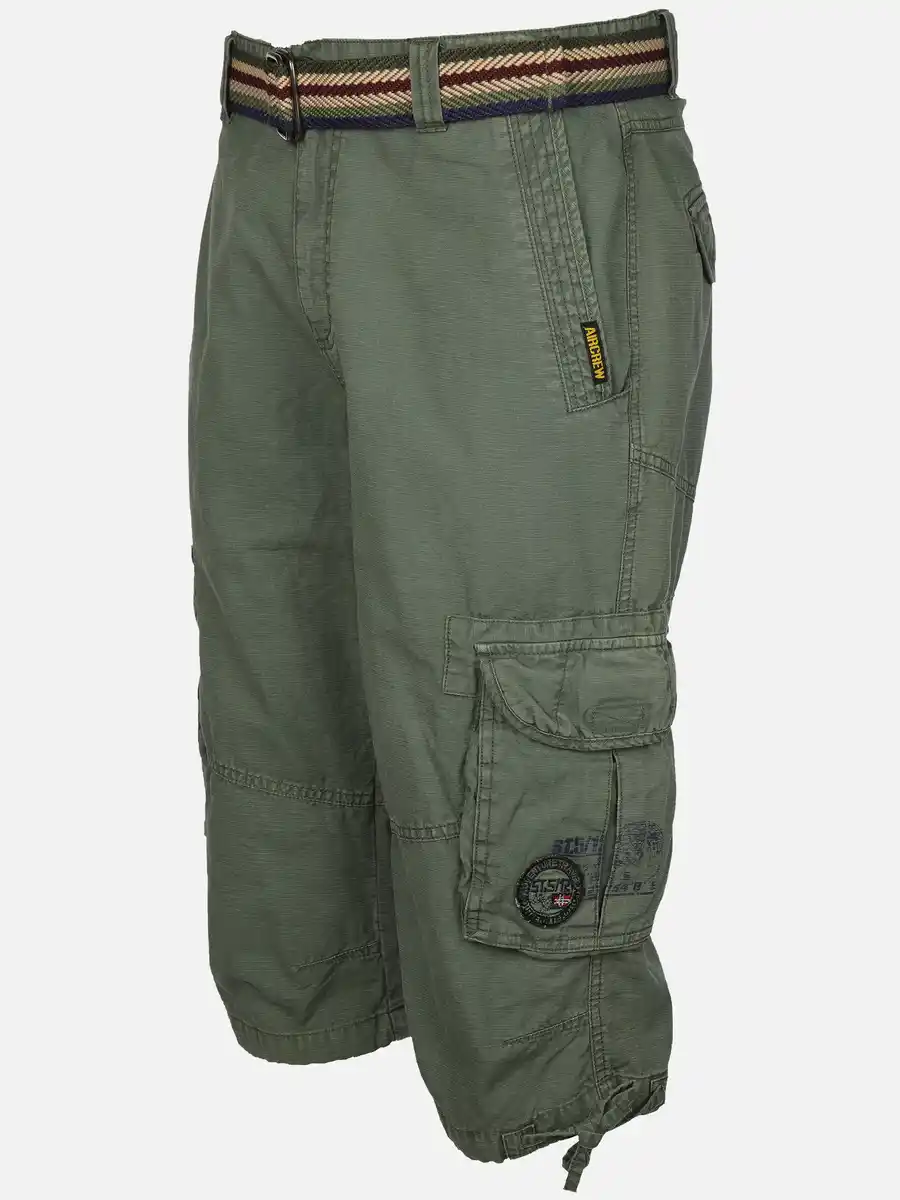 Bild 3 von Herren Cargobermuda mit Gürtel Oliv