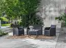 Bild 1 von Keter Lounge-Sitzgruppe Rosalie mit Sitzkissen Graphit