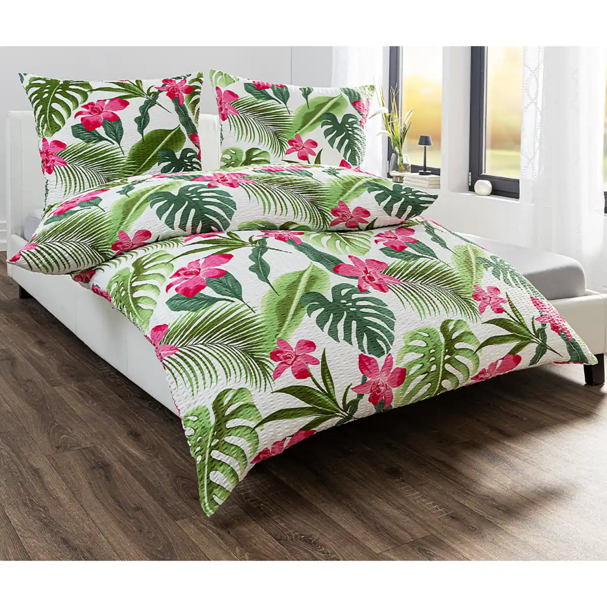 Bild 2 von Mikrofaser-Seersucker-Bettwäsche, ca. 155 x 220 cm oder ca. 200 x 200 cm