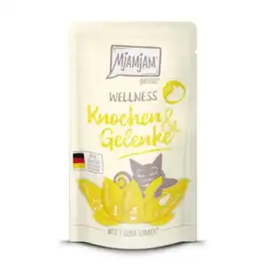 MjAMjAM Nassfutter Katze Adult, Wellness Knochen & Gelenke 12x125 g Rind