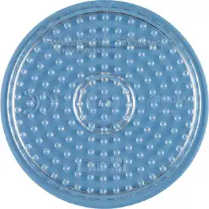 Hama Bügelperlen midi5+ Stiftplatte rund klein, transparent, 1 Stk