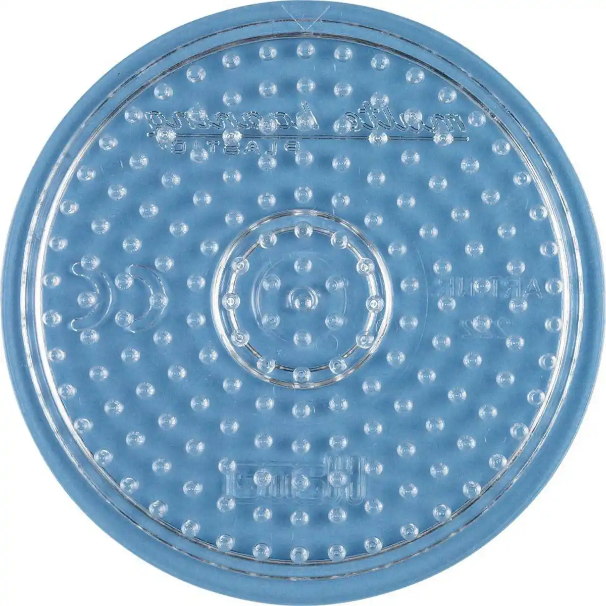 Bild 1 von Hama Bügelperlen midi5+ Stiftplatte rund klein, transparent, 1 Stk