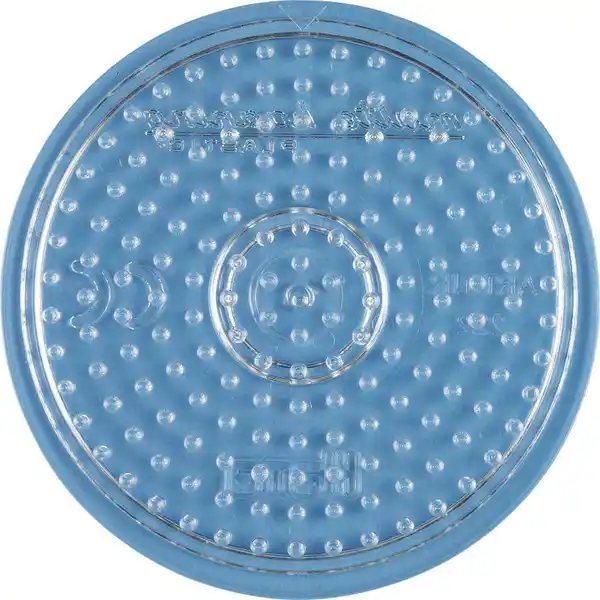 Bild 1 von Hama Bügelperlen midi5+ Stiftplatte rund klein, transparent, 1 Stk