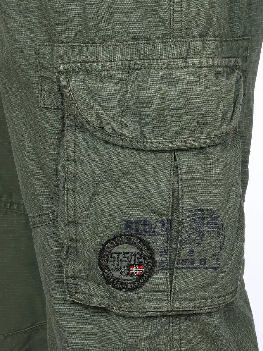 Bild 4 von Herren Cargobermuda mit Gürtel Oliv