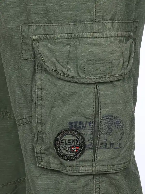 Bild 4 von Herren Cargobermuda mit Gürtel Oliv