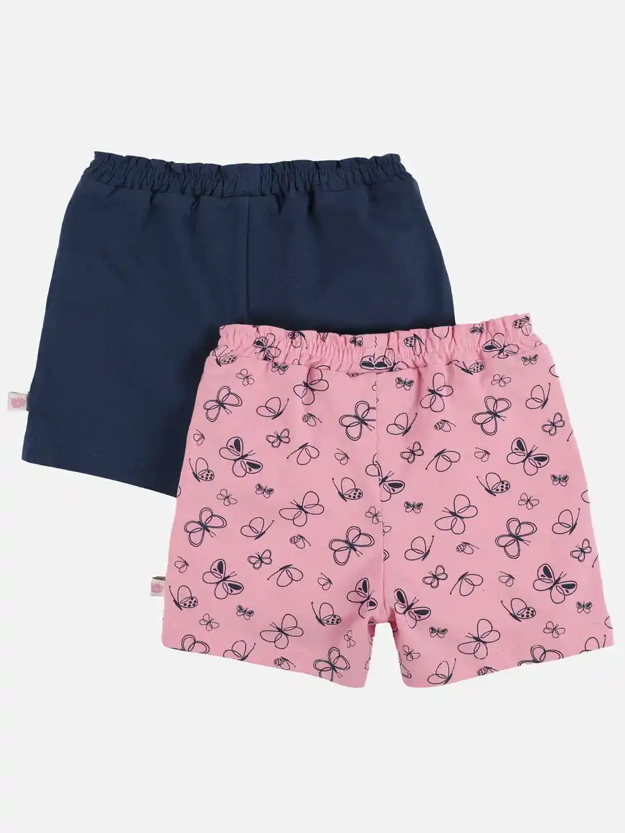 Bild 2 von Baby Mädchen Shorts im 2er Pack Blau