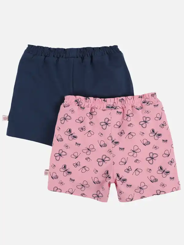 Bild 2 von Baby Mädchen Shorts im 2er Pack Blau