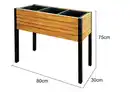 Bild 3 von Holz Hochbeet, Pflanzkübel, Blumenkasten, Blumenkübel 30 x 80 x 75 cm FSC braun