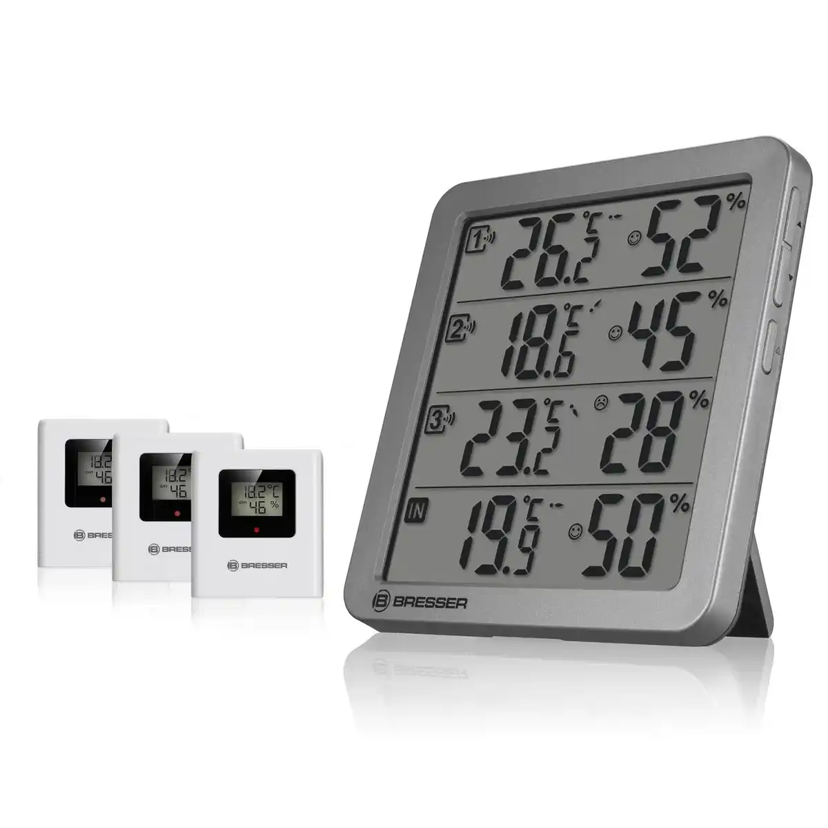 Bild 1 von Quadro NV Thermo-/ Hygrometer anthrazit Zimmerthermometer Luftfeuchtigkeitsmessgerät