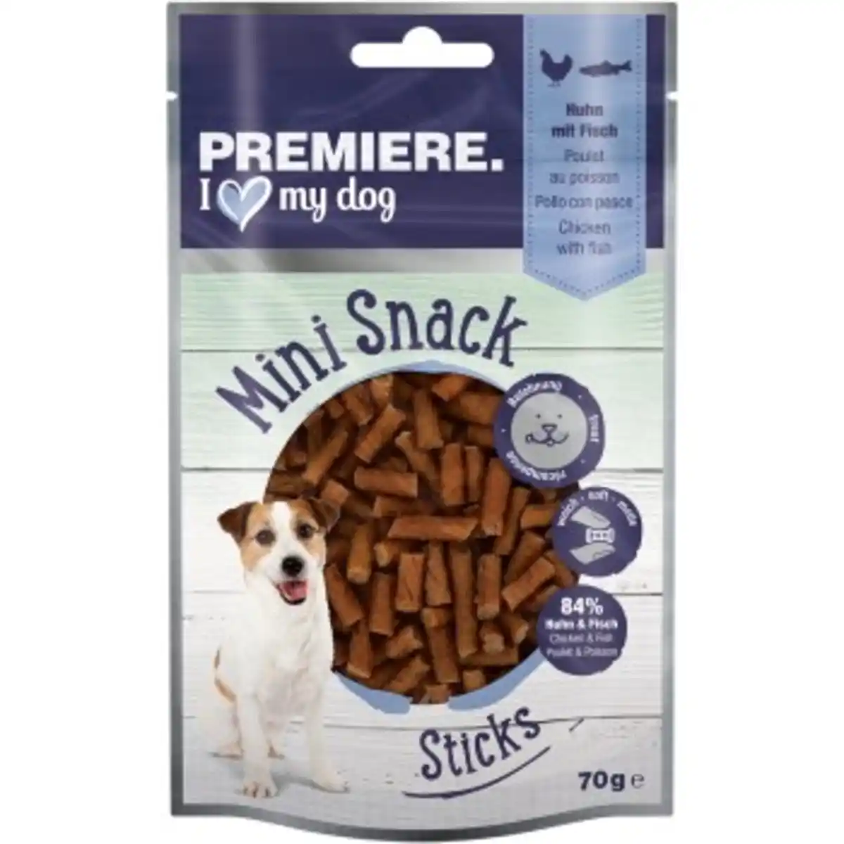 Bild 1 von PREMIERE Mini Sticks Huhn & Fisch 6x70g