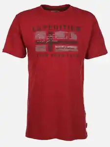 Herren Shirt mit Frontprint Rot