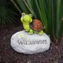 Bild 1 von Deko-Stein Willkommen Schildkröte
