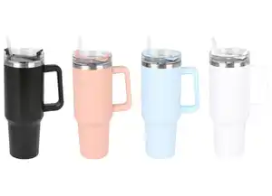 XXL Isolierbecher mit Trinkhalm 1,2 Liter