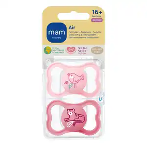 MAM Air Silikon 16+ Monate Vogel/Tiger, 2 Stk