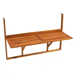 Balkonhängetisch 120 x 40 cm Akazie geölt