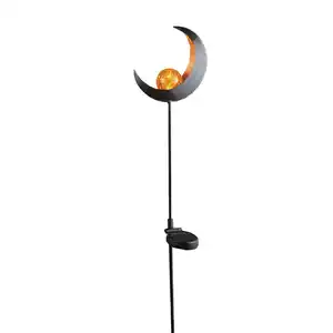 LED-Solar-Gartenstecker 93cm Halbmond