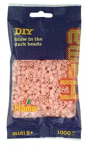 Hama Bügelperlen midi5+ Beutel mit Perlen Leuchtrot 1.000Stück, 1 Stk