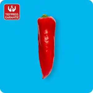   Spitzpaprika, rot, Ursprung: siehe Etikett