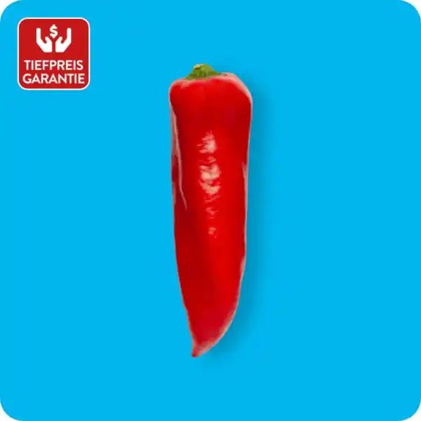 Bild 1 von   Spitzpaprika, rot, Ursprung: siehe Etikett