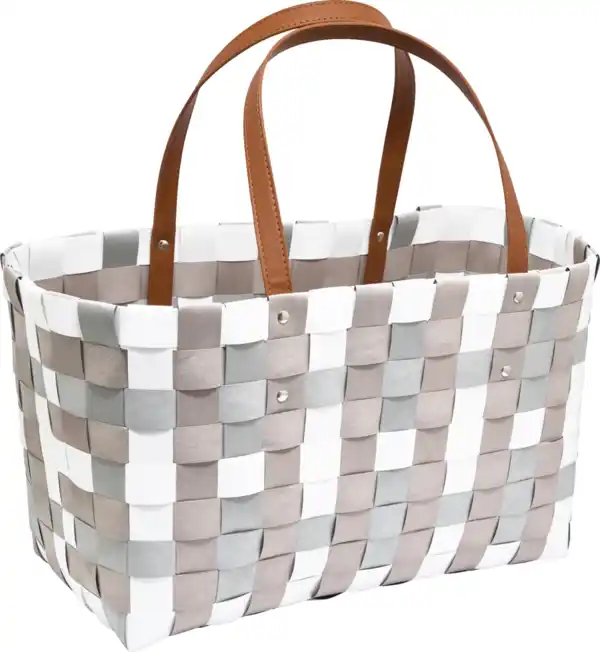 Bild 2 von IDEENWELT Flechttasche grau