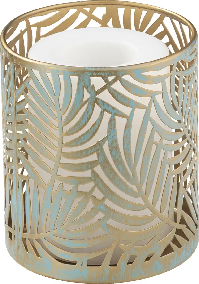 Bild 1 von IDEENWELT Solar LED-Windlicht Palmenwedeldesign