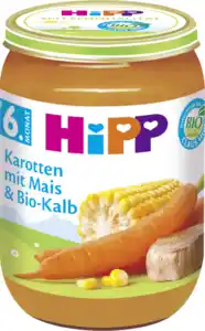 HiPP Bio Karotten mit Mais und Bio-Kalb, 190 g