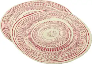 IDEENWELT 2er Set Platzsets rot