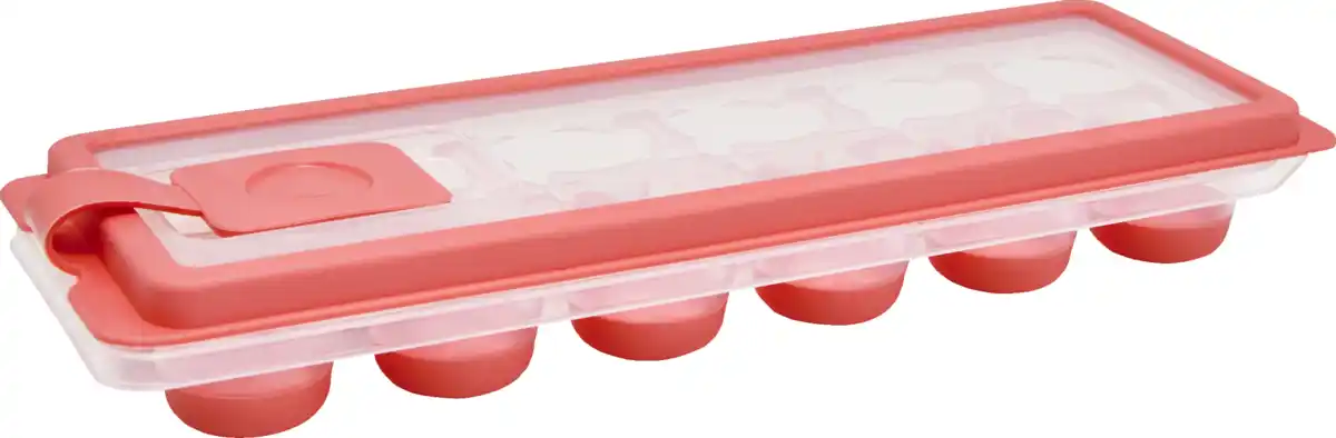 Bild 1 von IDEENWELT Eiswürfelform rund mit Deckel rot