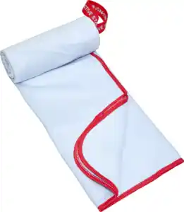 IDEENWELT Mikrofaser-Handtuch 60 x 120 cm hellblau/rot