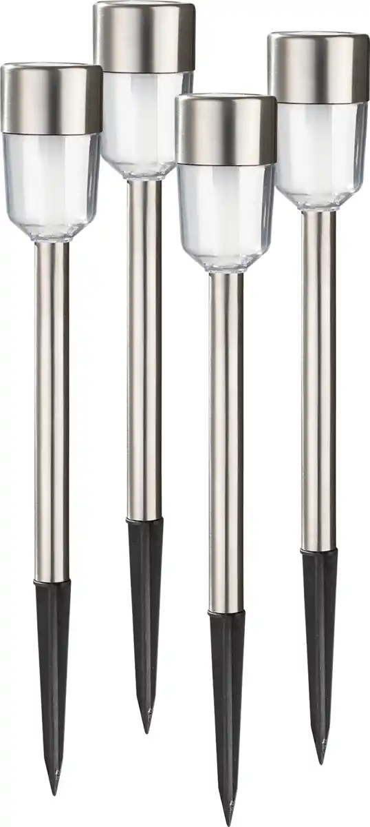 Bild 1 von IDEENWELT 4er Set Solar-Gartenleuchten